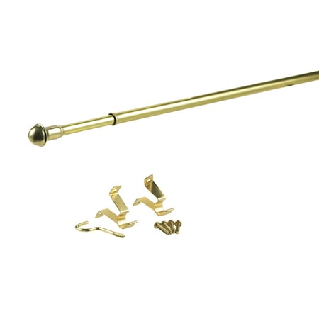 Kenney Mfg Kenney Brass Gold Curtain Rod 48 in. L X 86 in. L KN387/3